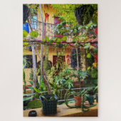 Courtyard Interior with Hanging Plants Legpuzzel (Verticaal)