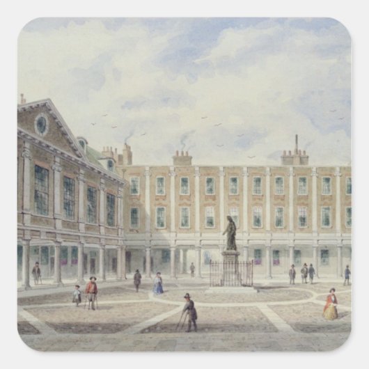 Courtyard of St. Thomas's Hospital Vierkante Sticker (Voorkant)