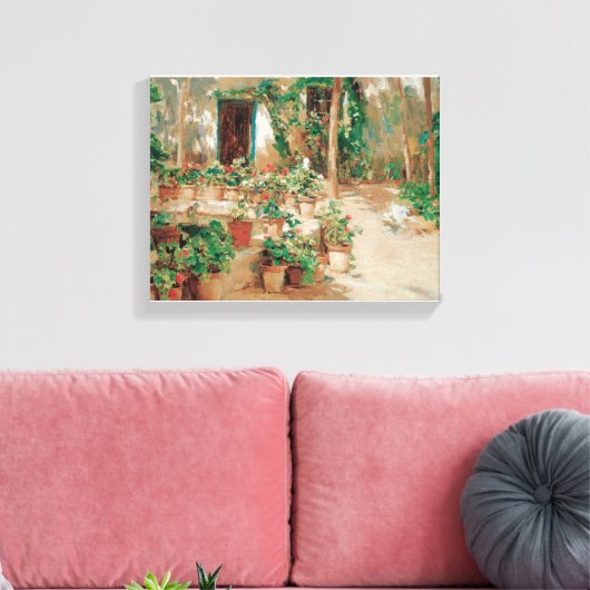 Courtyard van Eliseu Meifren Courtyard Patio Garde Canvas Afdruk (Insitu (Woonkamer))