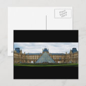 Courtyard van het Louvre Museum met de piramide Briefkaart (Voorkant / Achterkant)