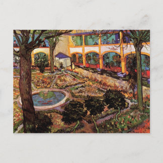 Courtyard van het ziekenhuis in Arles door van Gog Briefkaart