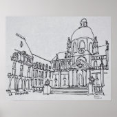 Courtyard van La Sorbonne | Universiteit van Parij Poster (Voorkant)