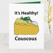 Couscous Graan Gezond Voedsel Kaart (Gele Bloem)