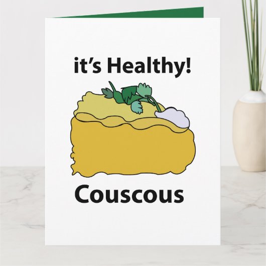 Couscous Graan Gezond Voedsel Kaart (Voorkant)