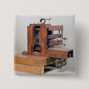 Couseuse', eerste naaimachine, 1830 vierkante button 5,1 cm