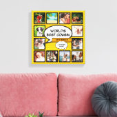 Cousin 12 foto collage retro stripboek leuk canvas afdruk