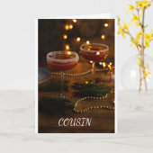 * COUSIN * A BEAUTIFUL CARD DECEMBER BIEDDAAG KAART (Gele Bloem)