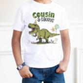 Cousin-a-saurus Dinosaur Thema Kinderverjaardagsfe T-shirt