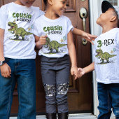 Cousin-a-saurus Dinosaur Thema Kinderverjaardagsfe T-shirt