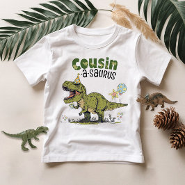 Cousin-a-saurus Dinosaur Thema Kinderverjaardagsfe T-shirt