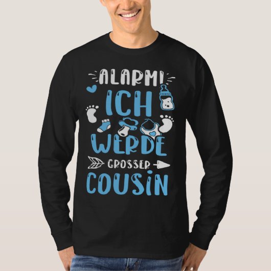 Cousin Alarm Ich Werde Großer Cousin  Baby Boy T-shirt (Voorkant)