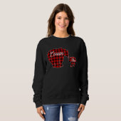 Cousin Bear  Buffalo Plaid Christmas T Trui (Voorkant volledig)