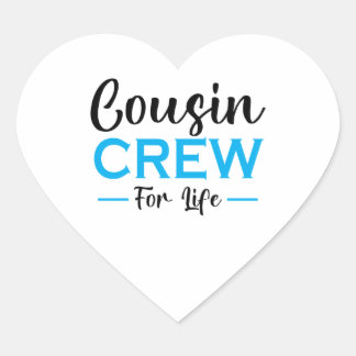 COUSIN-BEMANNING VOOR HET LEVEN HART STICKER