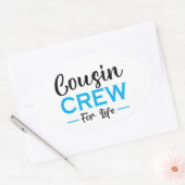 COUSIN-BEMANNING VOOR HET LEVEN OVALE STICKER (Envelop)
