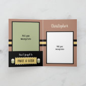 Cousin Birthday have an awesome day brown Kaart (Binnen)