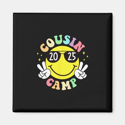 Cousin Camp 2025 Camping Campfire Summer Vacation Magneet (Voorkant)