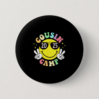 Cousin Camp 2025 Camping Campfire Summer Vacation  Ronde Button 5,7 Cm