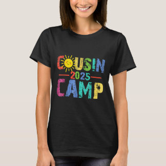 Cousin Camp 2025 Camping Kampvuur Zomervakantie T-shirt