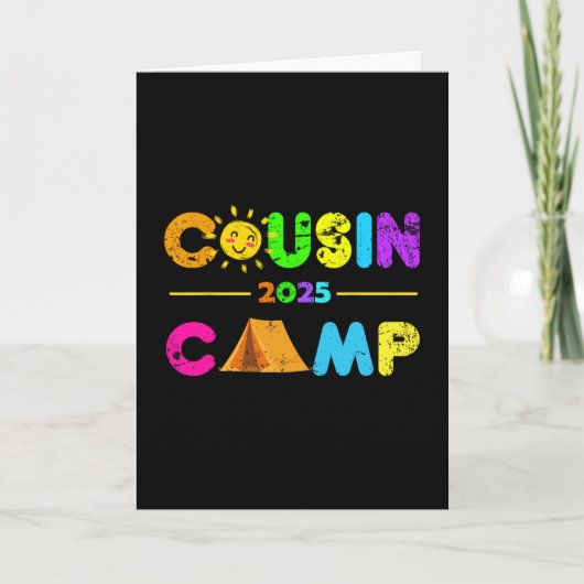 Cousin Camp 2025 Camping Summer Vacation 2025 Fami Kaart (Voorkant)