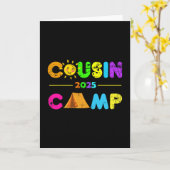 Cousin Camp 2025 Camping Summer Vacation 2025 Fami Kaart (Gele Bloem)
