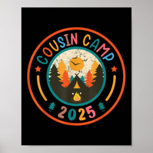 Cousin Camp 2025 Familiereünie Camping Avontuur Poster