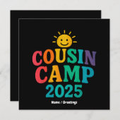 Cousin Camp 2025 Zomervakantie Fun Camping Kaart (Voorkant / Achterkant)