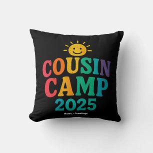 Cousin Camp 2025 Zomervakantie Fun Camping Kussen