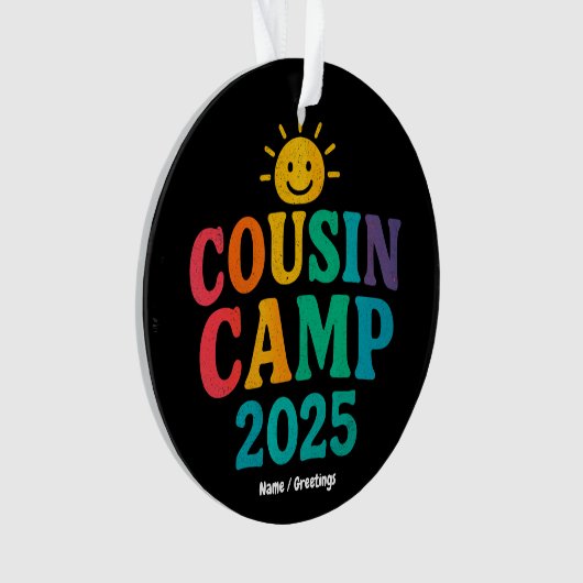 Cousin Camp 2025 Zomervakantie Fun Camping Ornament (voorkant)