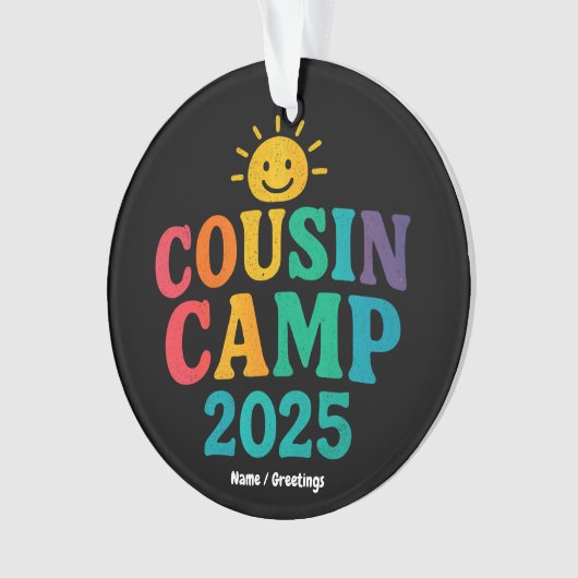 Cousin Camp 2025 Zomervakantie Fun Camping Ornament (voorkant)