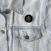 Cousin Camp 2025 Zomervakantie Fun Camping Ronde Button 3,2 Cm (In situ)