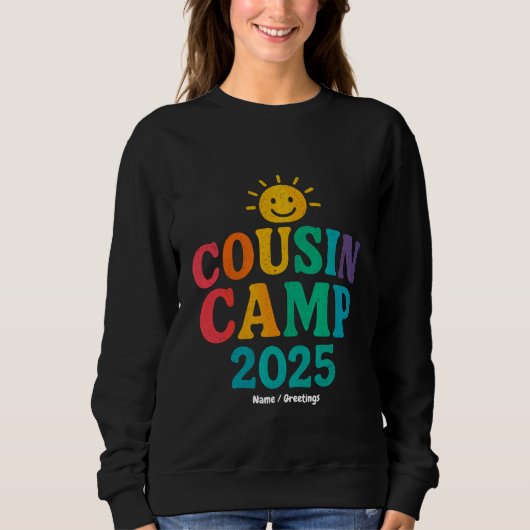 Cousin Camp 2025 Zomervakantie Fun Camping Trui (Voorkant)