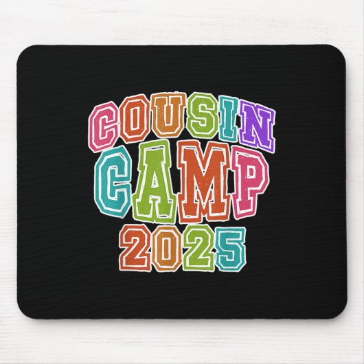 Cousin Camping Crew 2025 Spring Break Zomerreis Muismat (Voorkant)