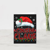 Cousin Claus Christmas Lights Pajama Family Group  Kaart (Voorkant)