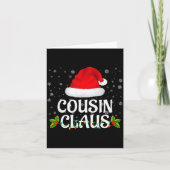 Cousin Claus Christmas Lights Santa Pajama Family  Kaart (Voorkant)
