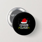 Cousin Claus Christmas Lights Santa Pajama Family  Ronde Button 5,7 Cm (Voorkant /achterkant)