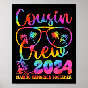 Cousin Crew 2024 Zomer Vakantie Strand Familiereis Poster