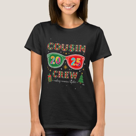 Cousin Crew 2025 Funny Christmas Matching Family P T-shirt (Voorkant)