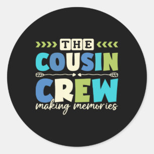 Cousin Crew 2025 Herinneringen maken Familie Vakan Ronde Sticker