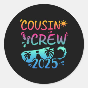Cousin Crew 2025 voor zomervakantie familie Ronde Sticker