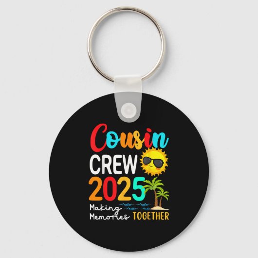 Cousin Crew 2025 Zomer Vakantie Strand Matching Fa Sleutelhanger (Voorkant)