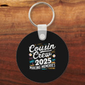Cousin Crew 2025 Zomervakantie Strand Familiereis Sleutelhanger (Voorkant)