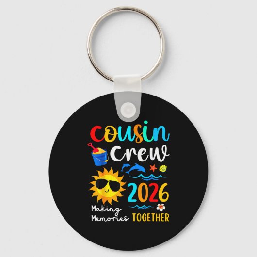 Cousin Crew 2026 Making Memories Summer Family Vac Sleutelhanger (Voorkant)