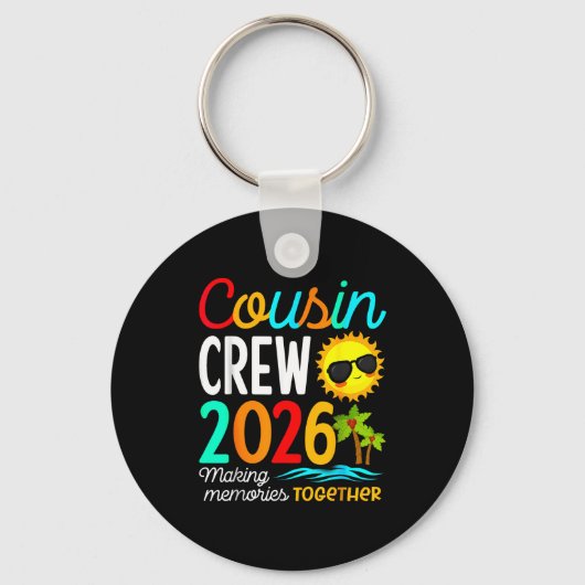 Cousin Crew 2026 Summer Vacation Beach Family Trip Sleutelhanger (Voorkant)