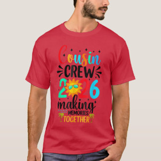Cousin Crew 2026 Zomer Vakantie Strand Familievaka T-shirt
