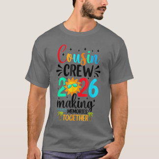 Cousin Crew 2026 Zomer Vakantie Strand Familievaka T-shirt