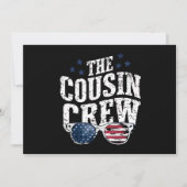 Cousin Crew 4th of July Patriotic American Family Kaart (Voorkant)