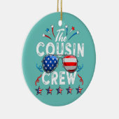 Cousin Crew 4th of July Patriotic American Family Keramisch Ornament (Rechts)