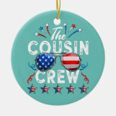 Cousin Crew 4th of July Patriotic American Family Keramisch Ornament (Voorkant)