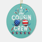 Cousin Crew 4th of July Patriotic American Family Keramisch Ornament (Links)