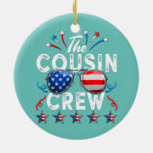 Cousin Crew 4th of July Patriotic American Family Keramisch Ornament (Achterkant)